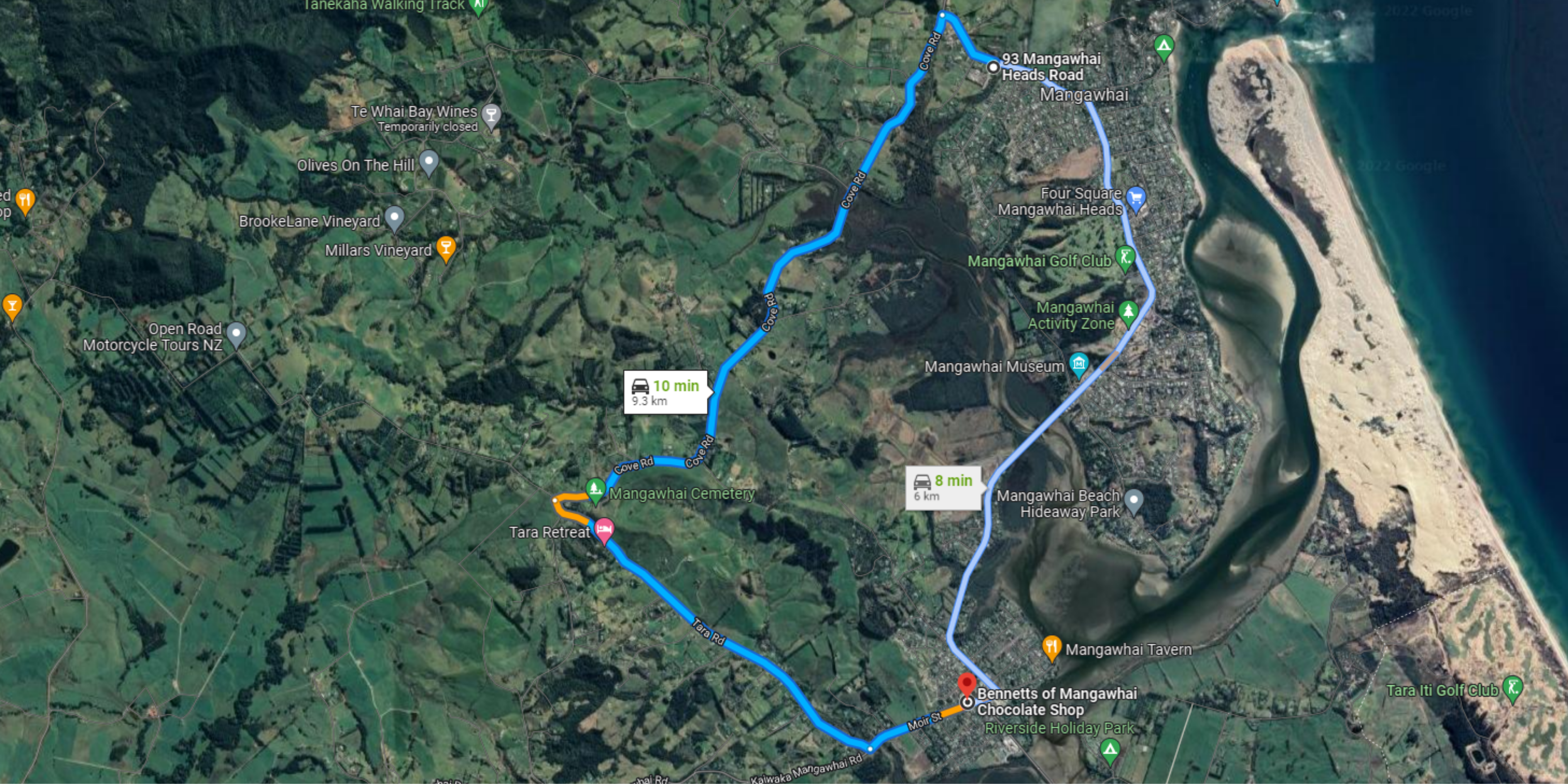 Detour routes for road closures